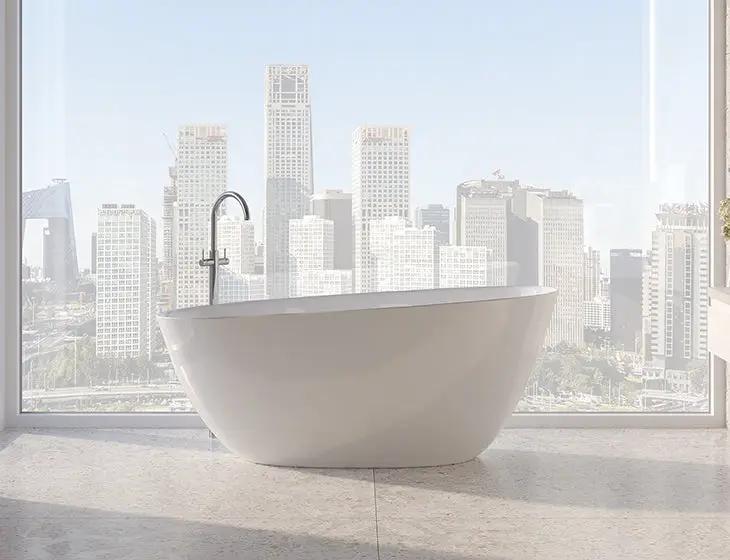 white bathtub