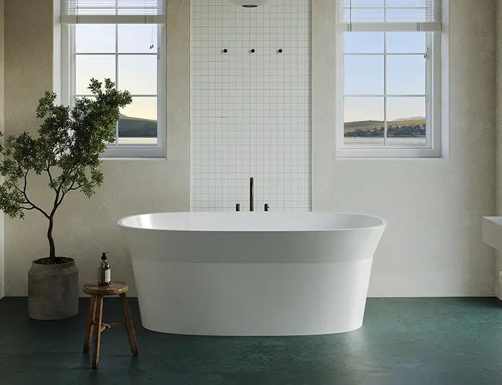 white bathtub