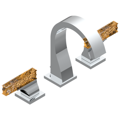 chrome polished faucet