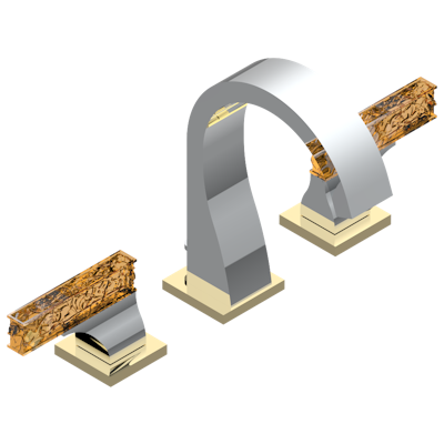 THG Paris Ginkgo Widespread Lavatory Set with Drain by THG Paris