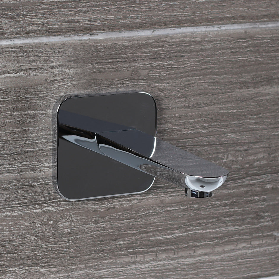 polished chrome spout