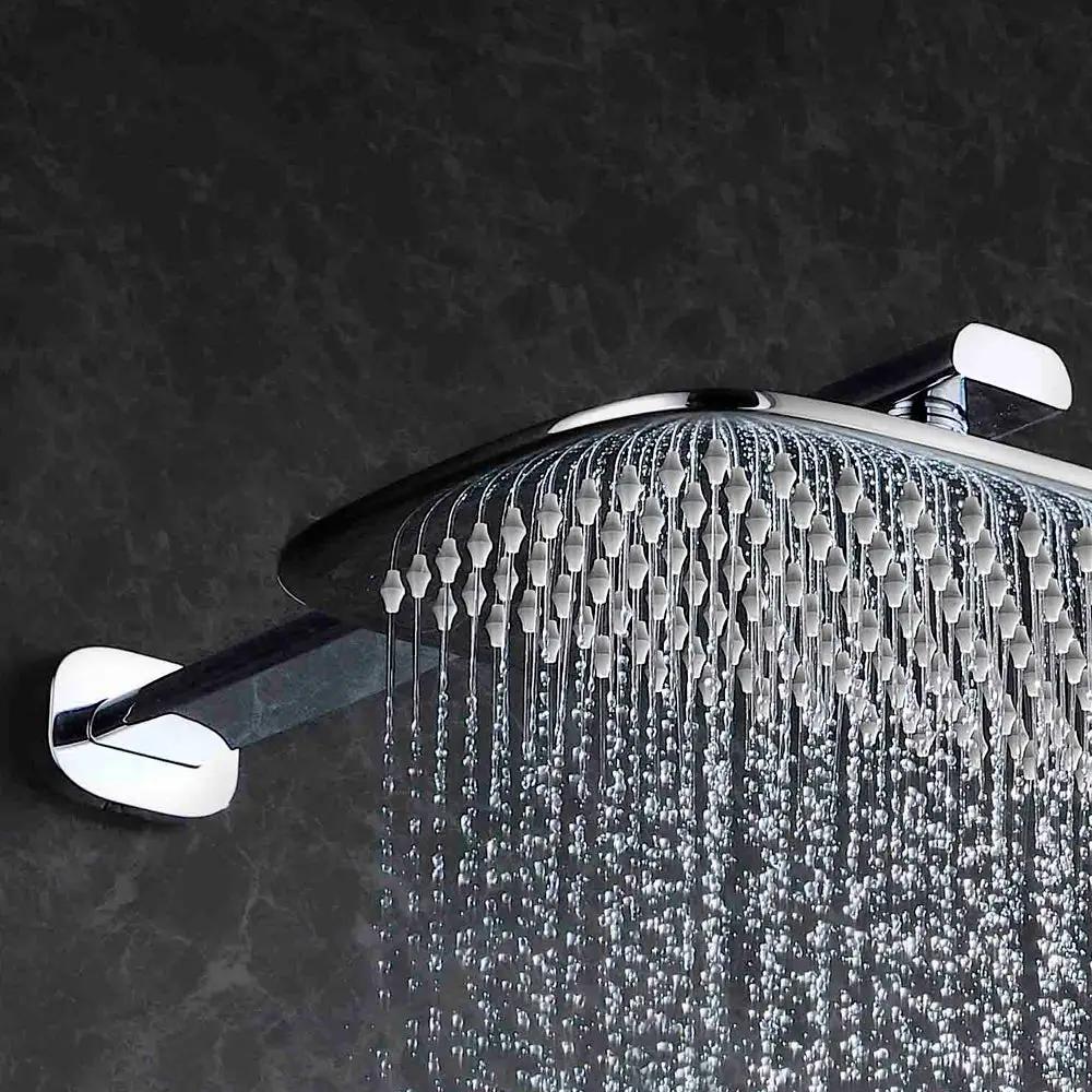 polished chrome shower arm