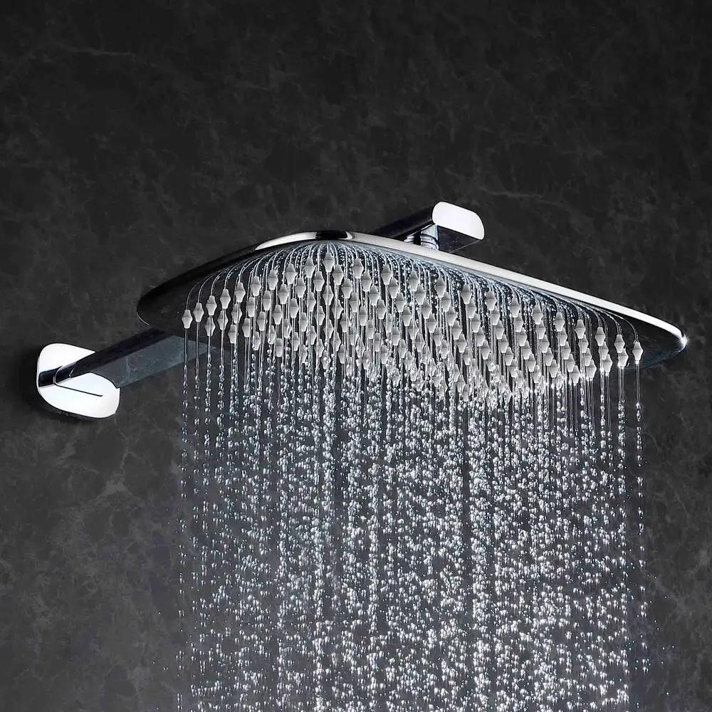 polished chrome shower head