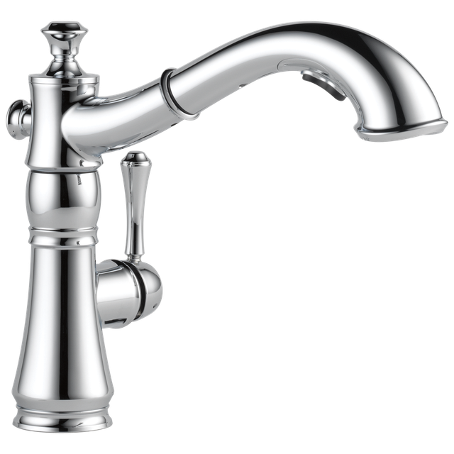 chrome kitchen faucet