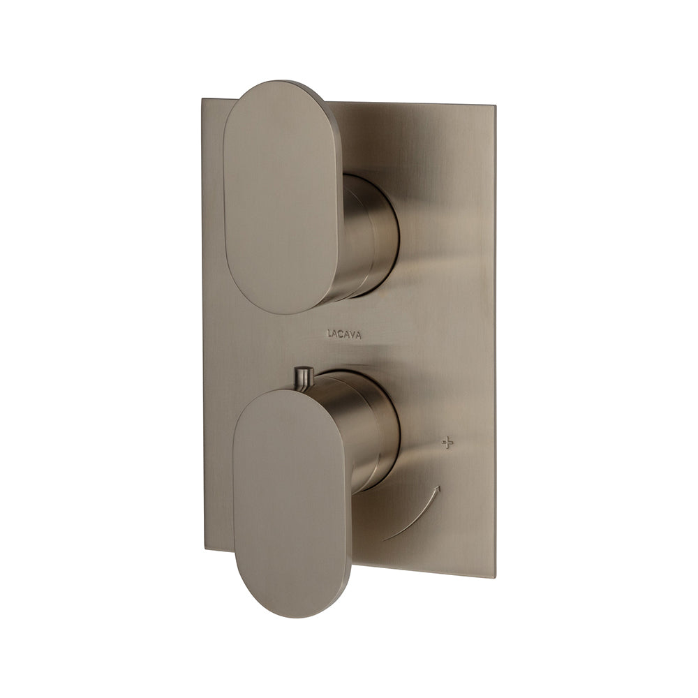 Lacava Flou Trim Only - Thermostatic Valve with 2 Way Diverter + Off