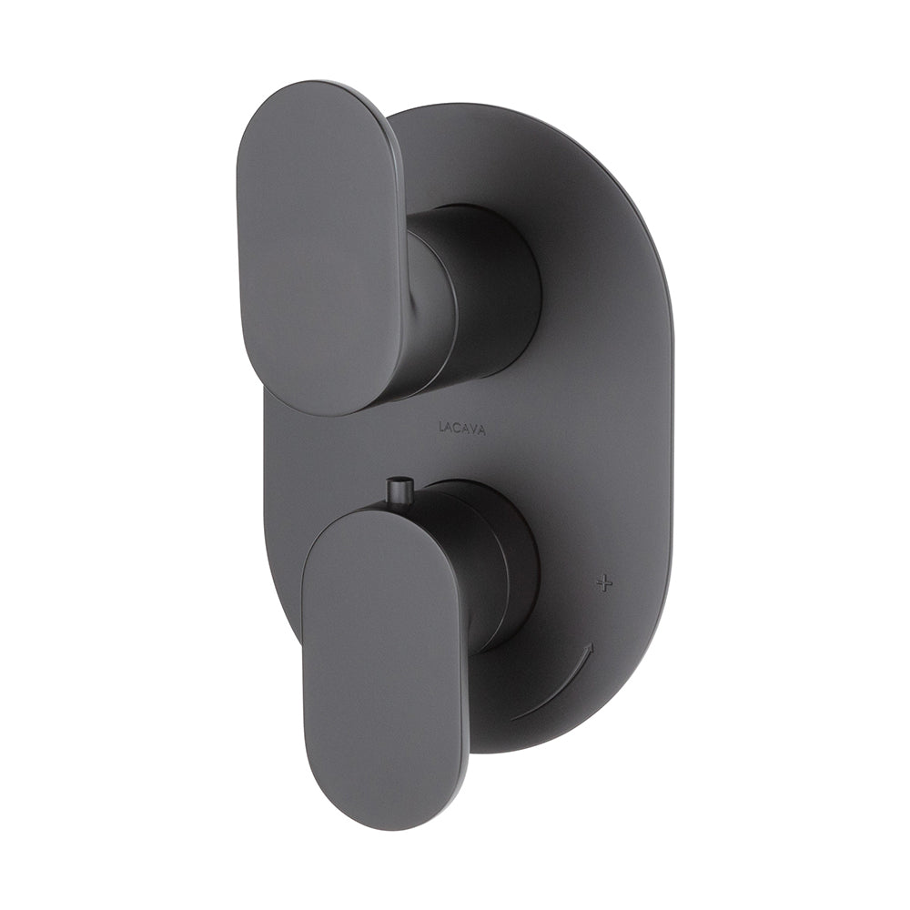 Lacava Flou Trim Only - Thermostatic Valve with 3 Way Diverter + Off