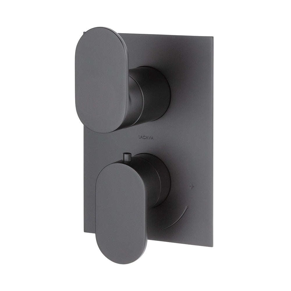 Lacava Flou Trim Only - Thermostatic Valve with 3 Way Diverter + Off