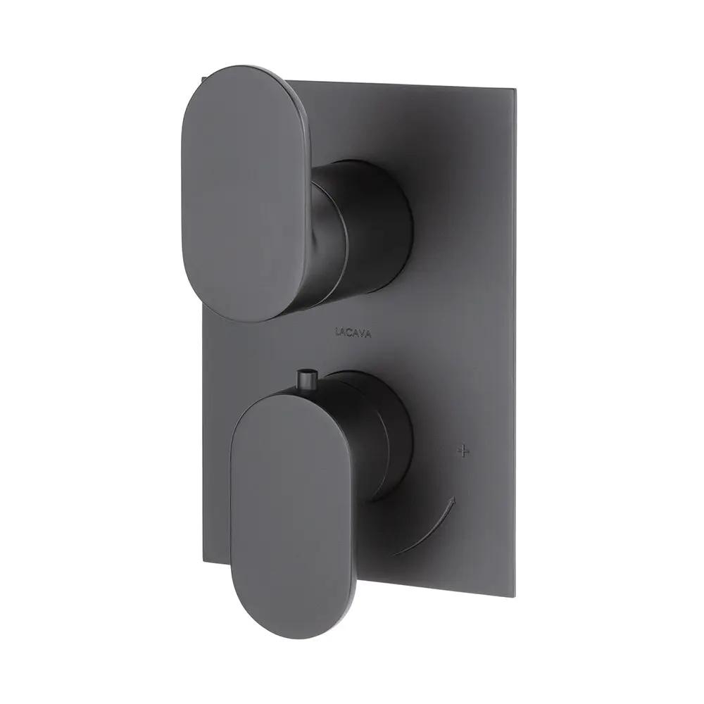 Lacava Flou Trim Only - Thermostatic Valve with 3 Way Diverter + Off by Lacava