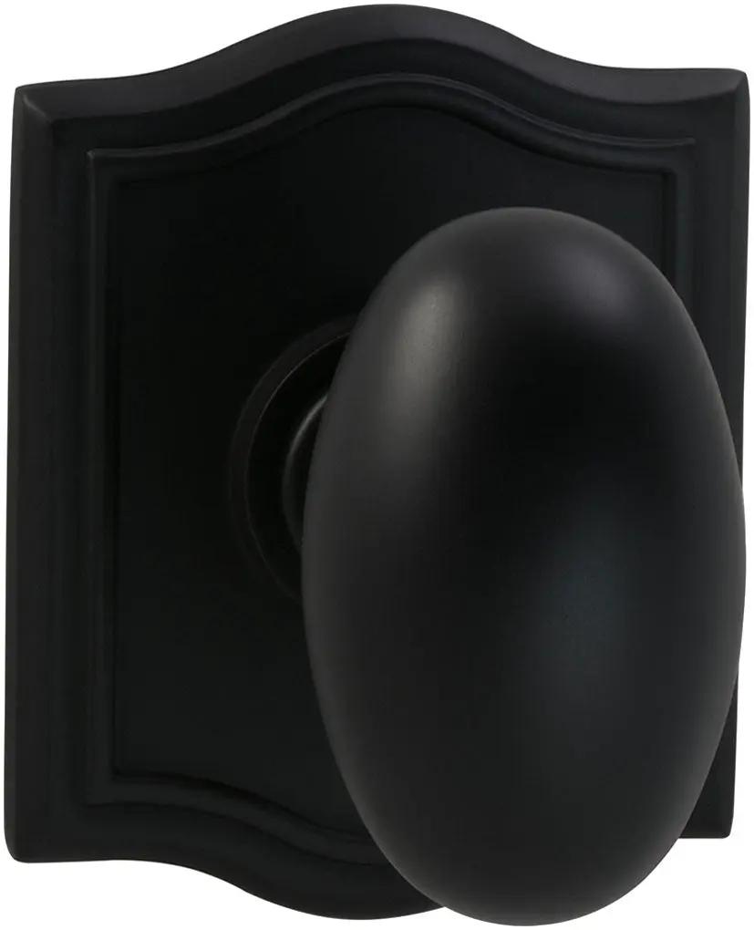 Omnia Prodigy Interior Traditional Egg-shaped Knob Latchset with Arched Rose by Omnia