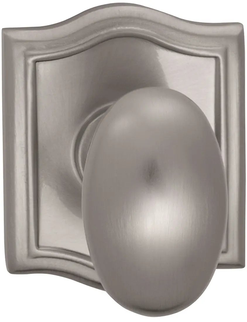 Omnia Prodigy Interior Traditional Egg-shaped Knob Latchset with Arched Rose by Omnia