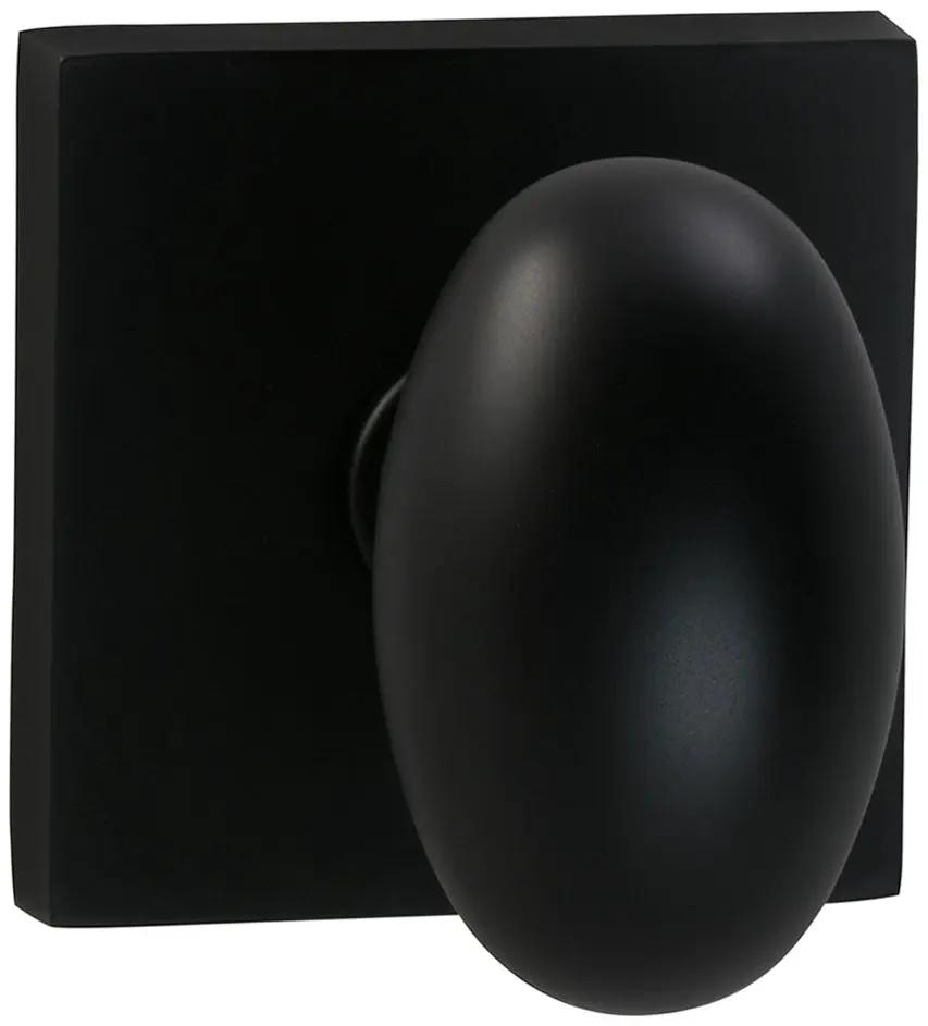 Omnia Prodigy Interior Traditional Egg-shaped Knob Latchset with Square Rose by Omnia
