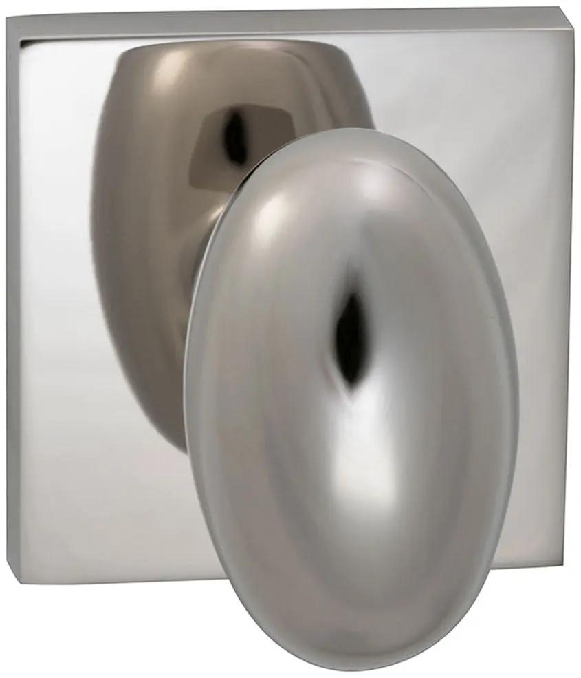 Omnia Prodigy Interior Traditional Egg-shaped Knob Latchset with Square Rose by Omnia