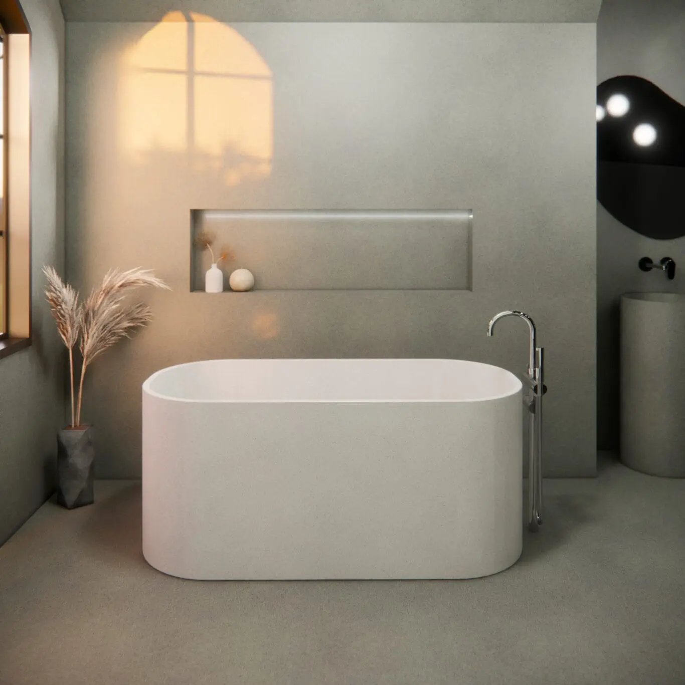 Balux Jasper Concrete Freestanding Bathtub by Balux