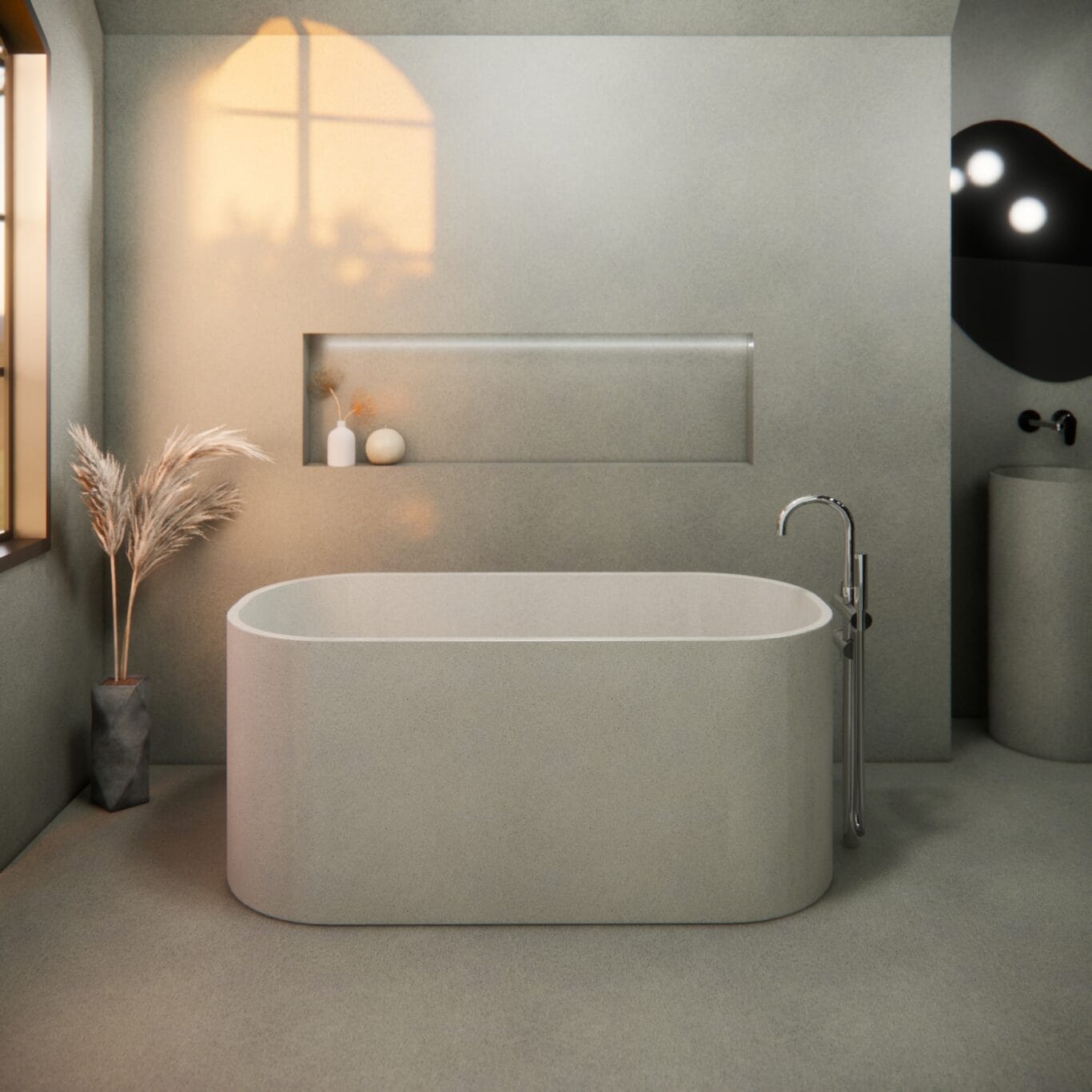 Balux Jasper Concrete Freestanding Bathtub