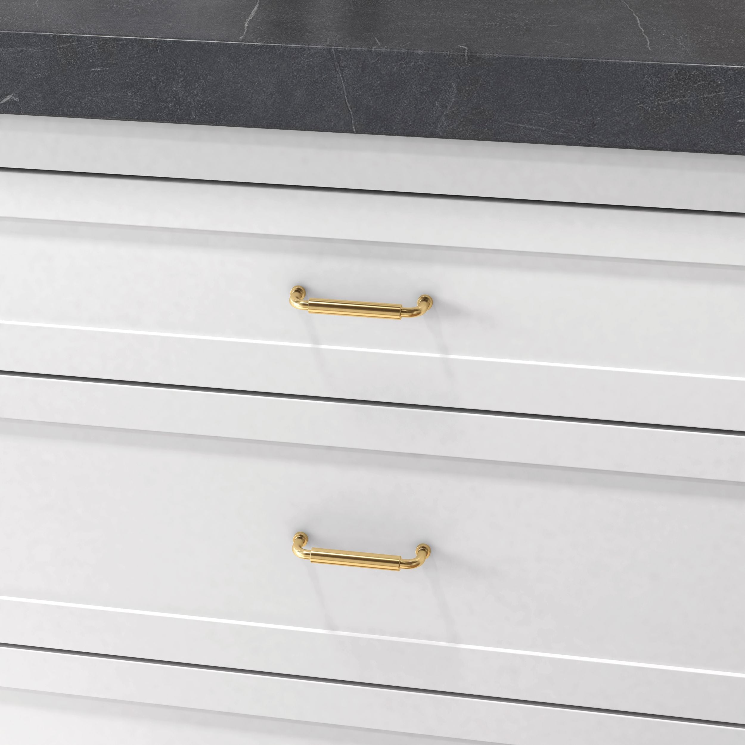 non-lacquered brass pull