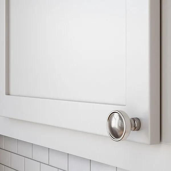satin nickel knob
