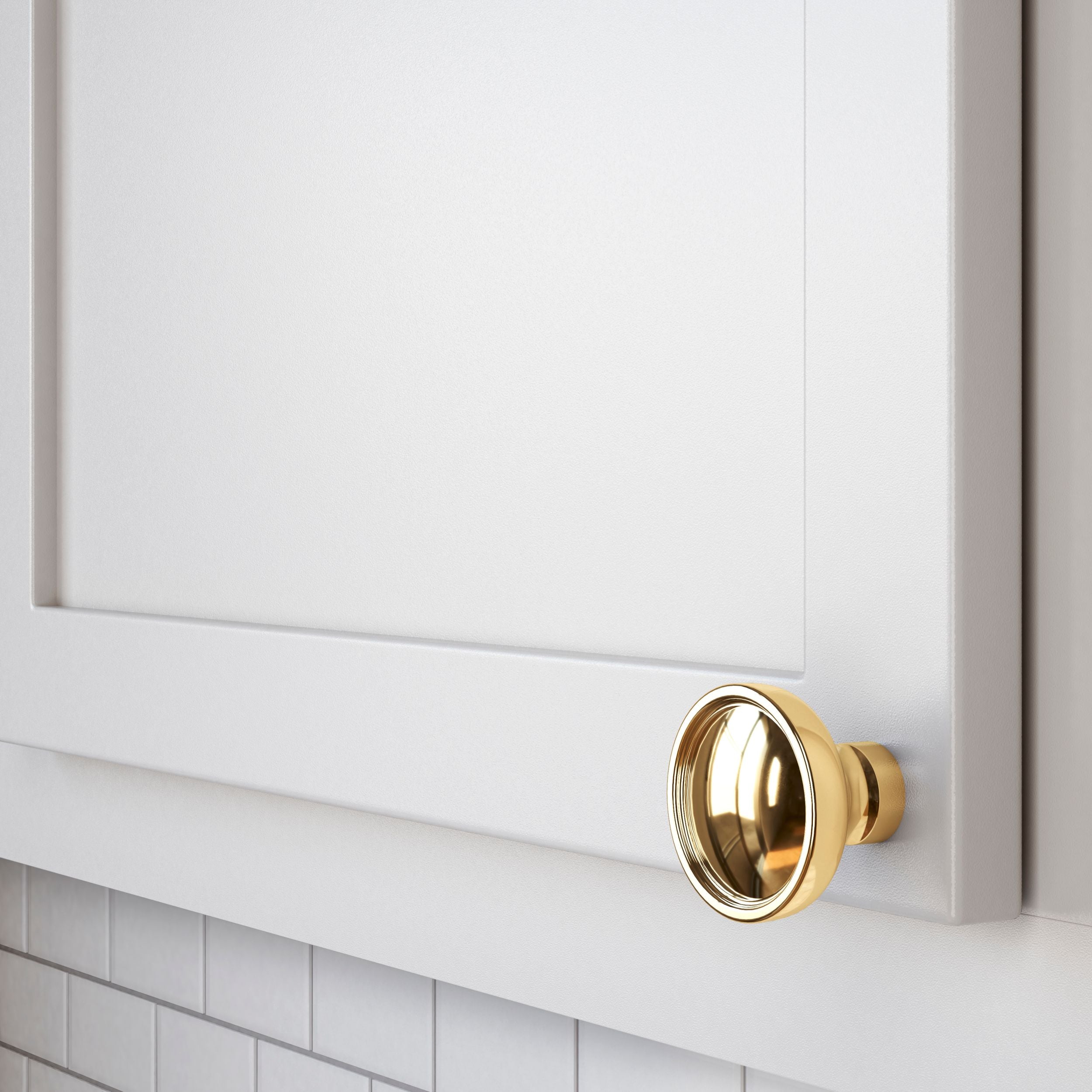 polished brass knob