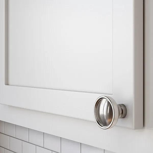 satin nickel knob