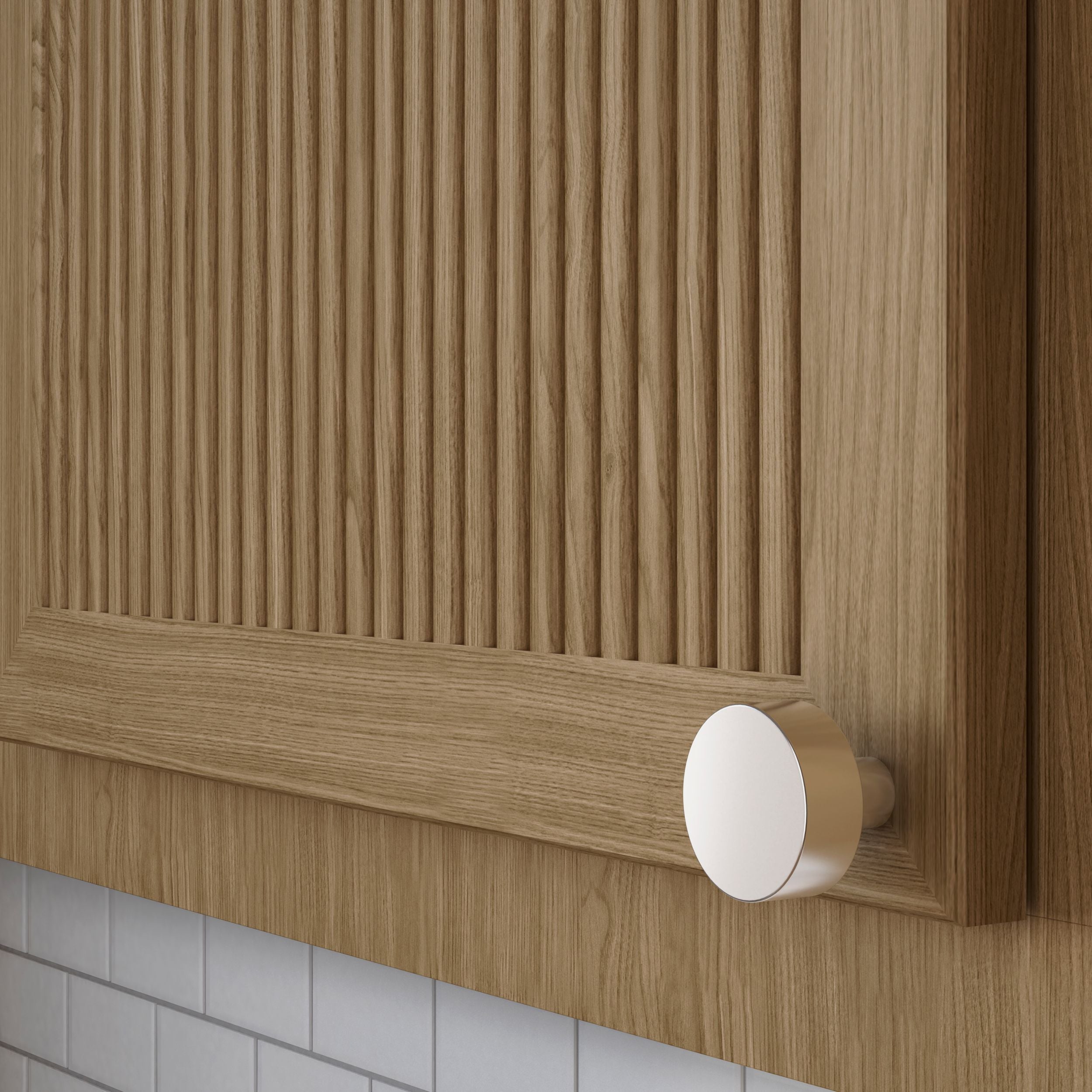 polished nickel knob