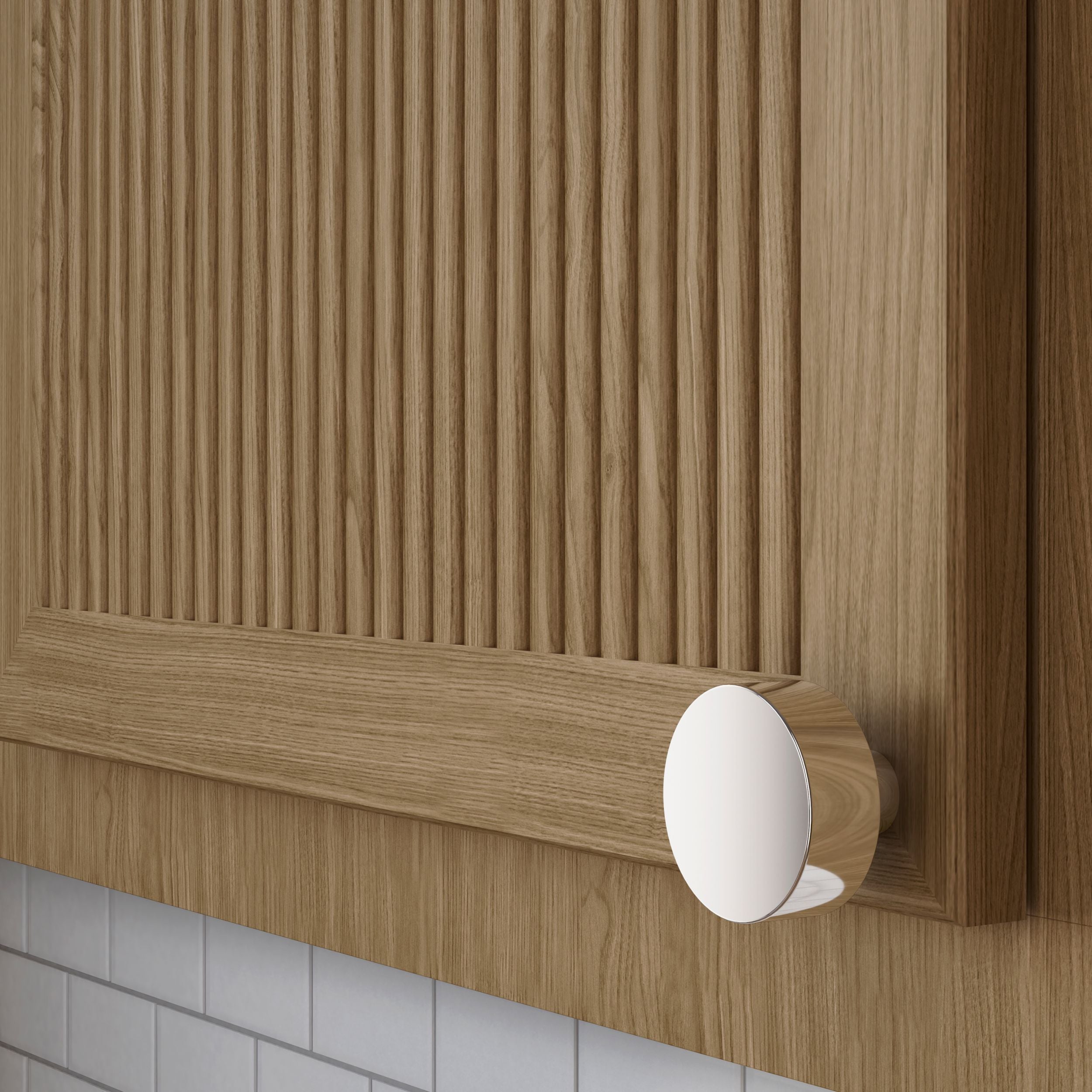 polished nickel knob