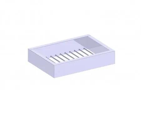 polished chrome shower basket