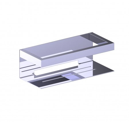 polished chrome shower shelf