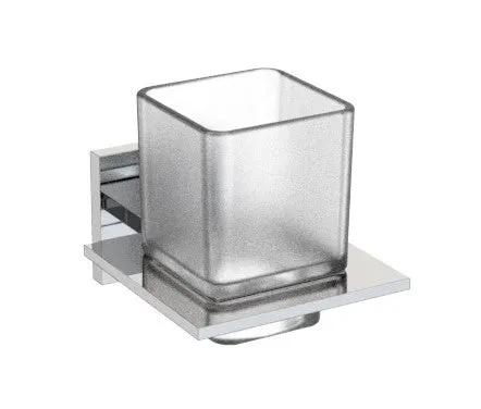 polished chrome tumbler holder