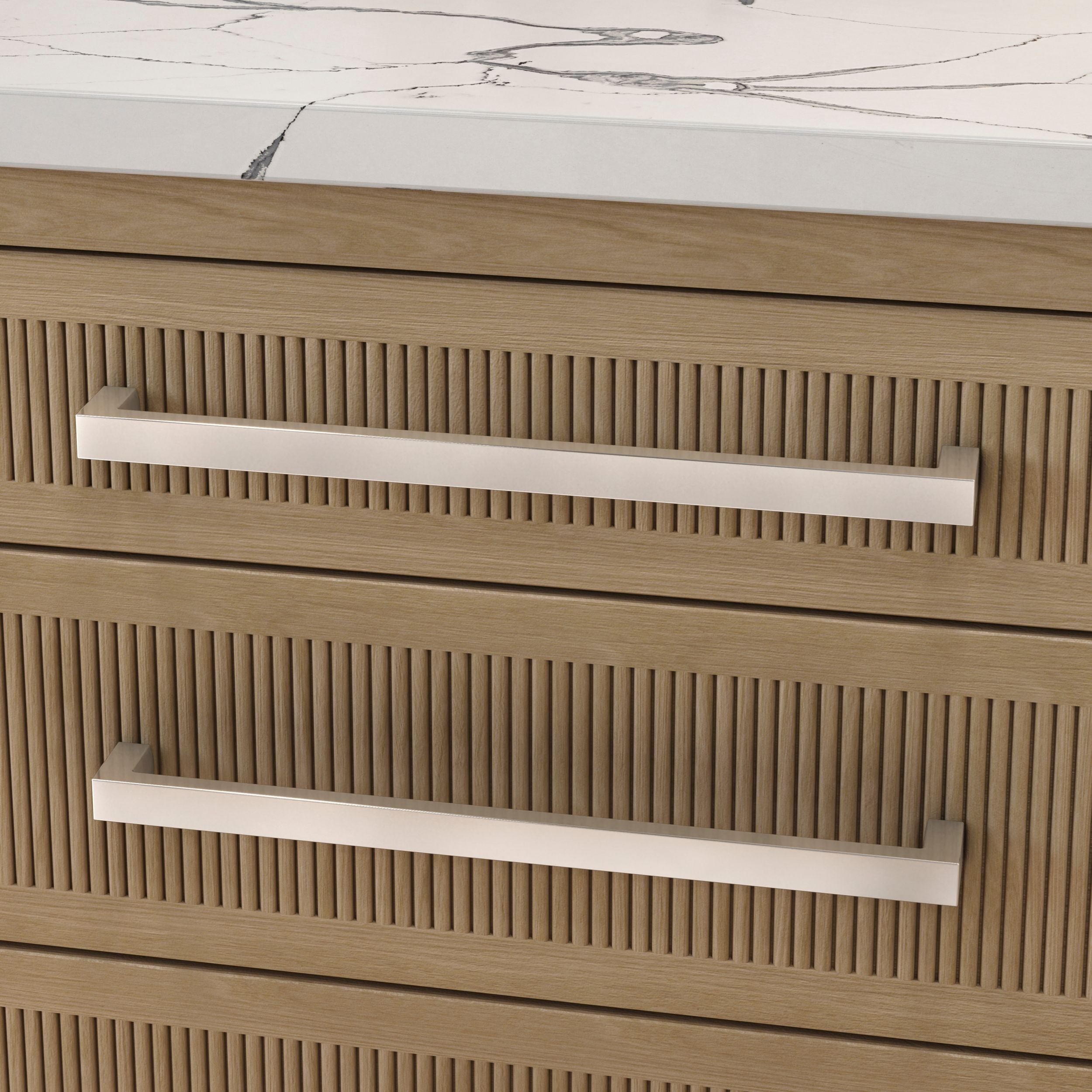 polished nickel pull