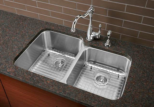 satin brushed stainless steel sink
