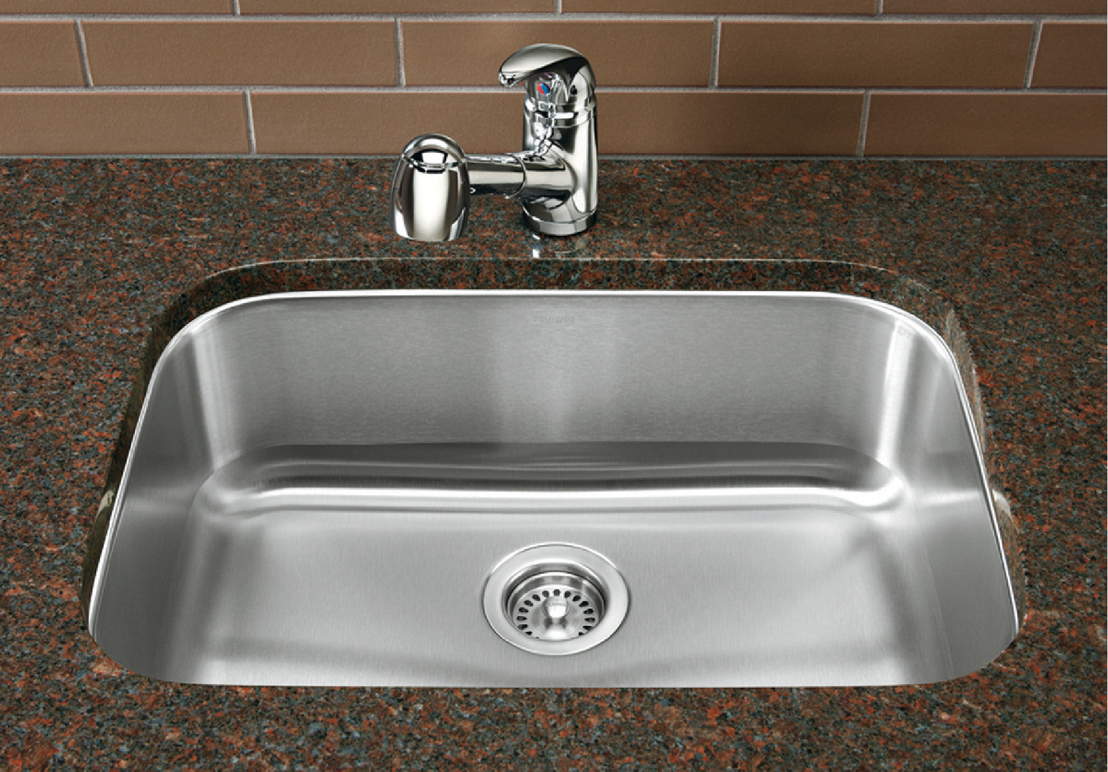 satin brushed stainless steel sink