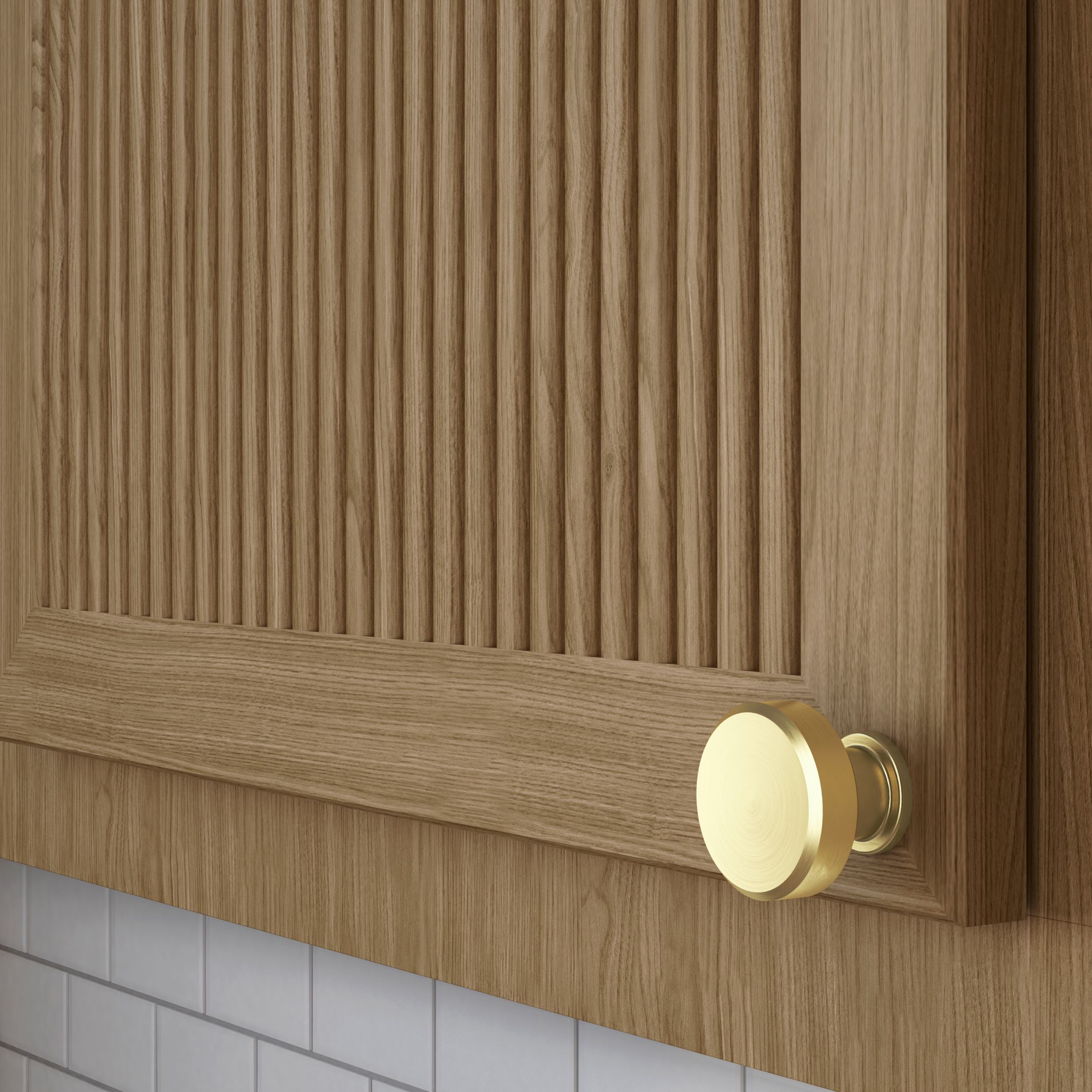 polished chrome knob