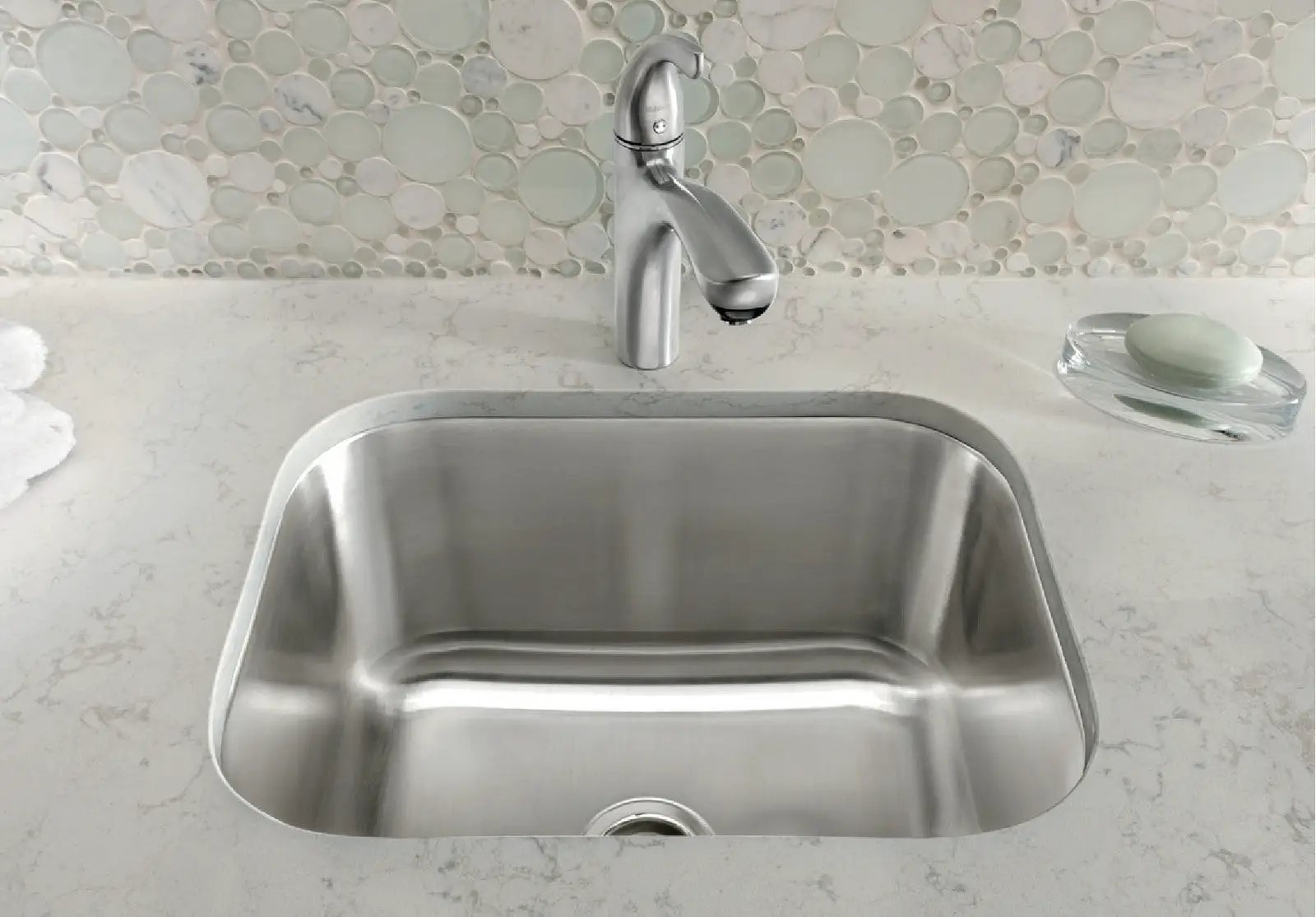 brushed stainless steel sink