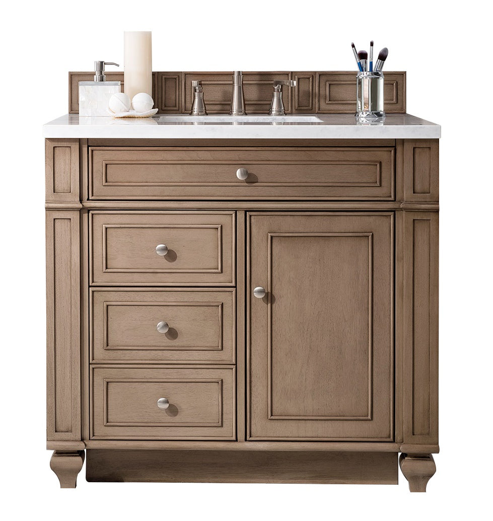 James Martin Bristol 36" Single Vanity Set - Whitewashed Walnut by James Martin Vanities