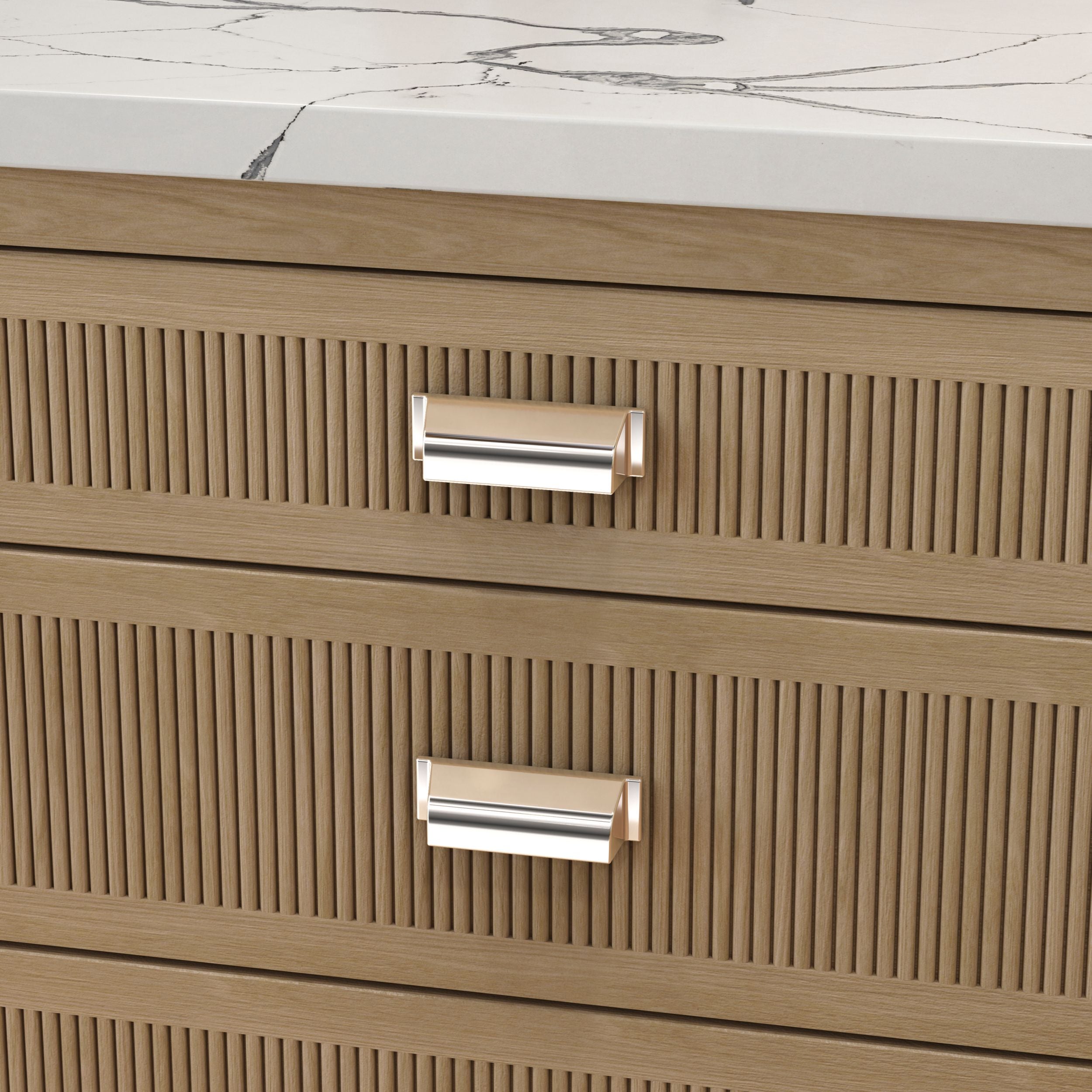 polished nickel pull