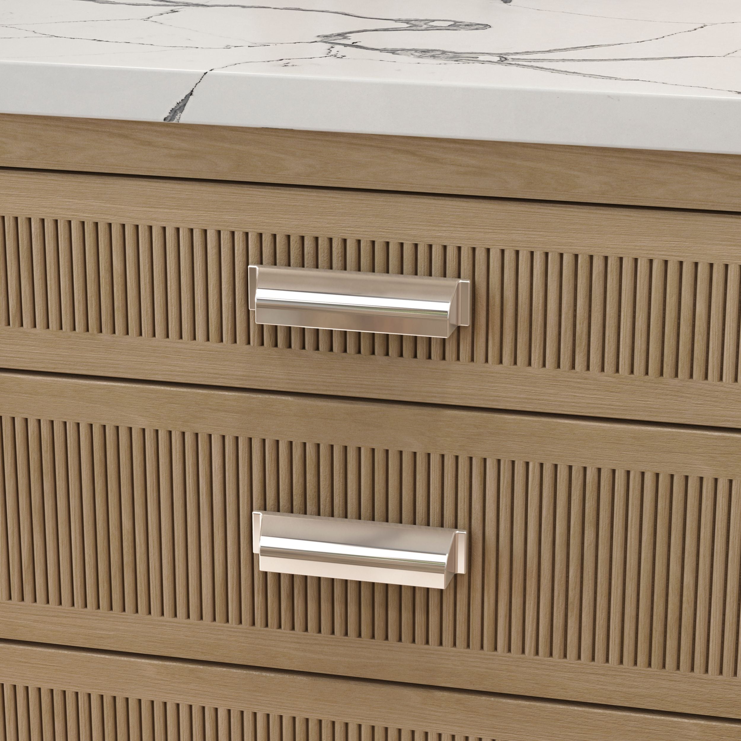 polished nickel pull