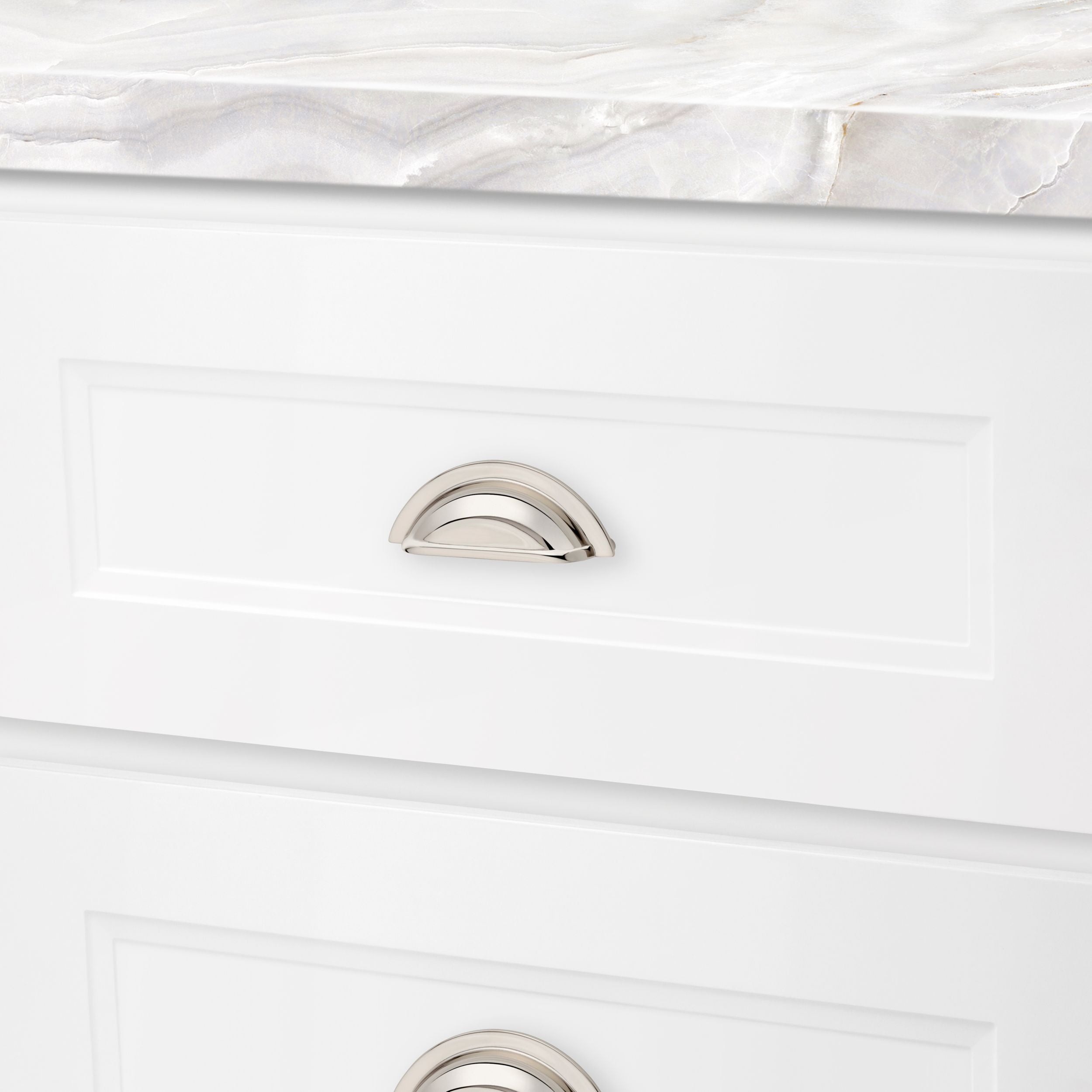 polished nickel pull