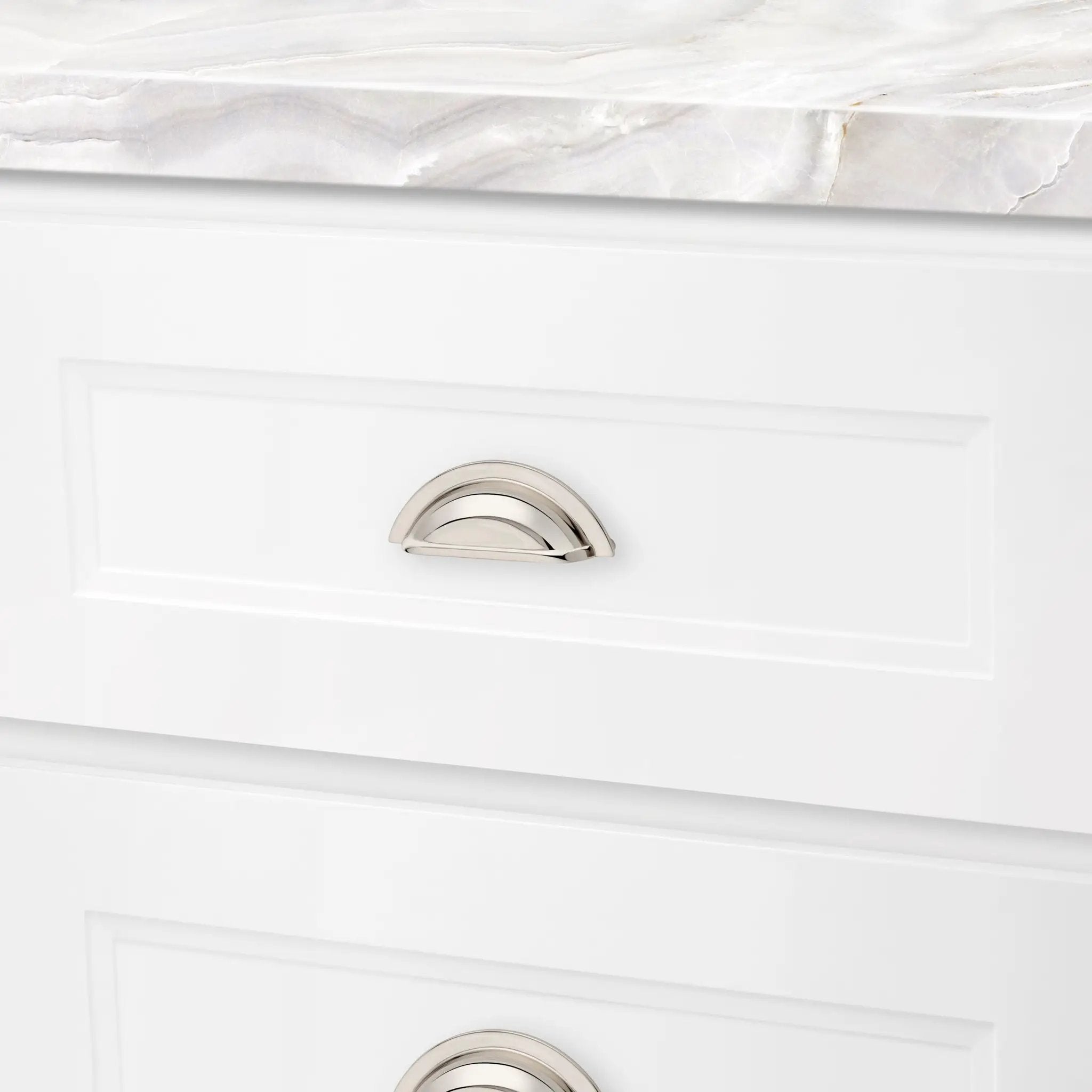 polished nickel pull