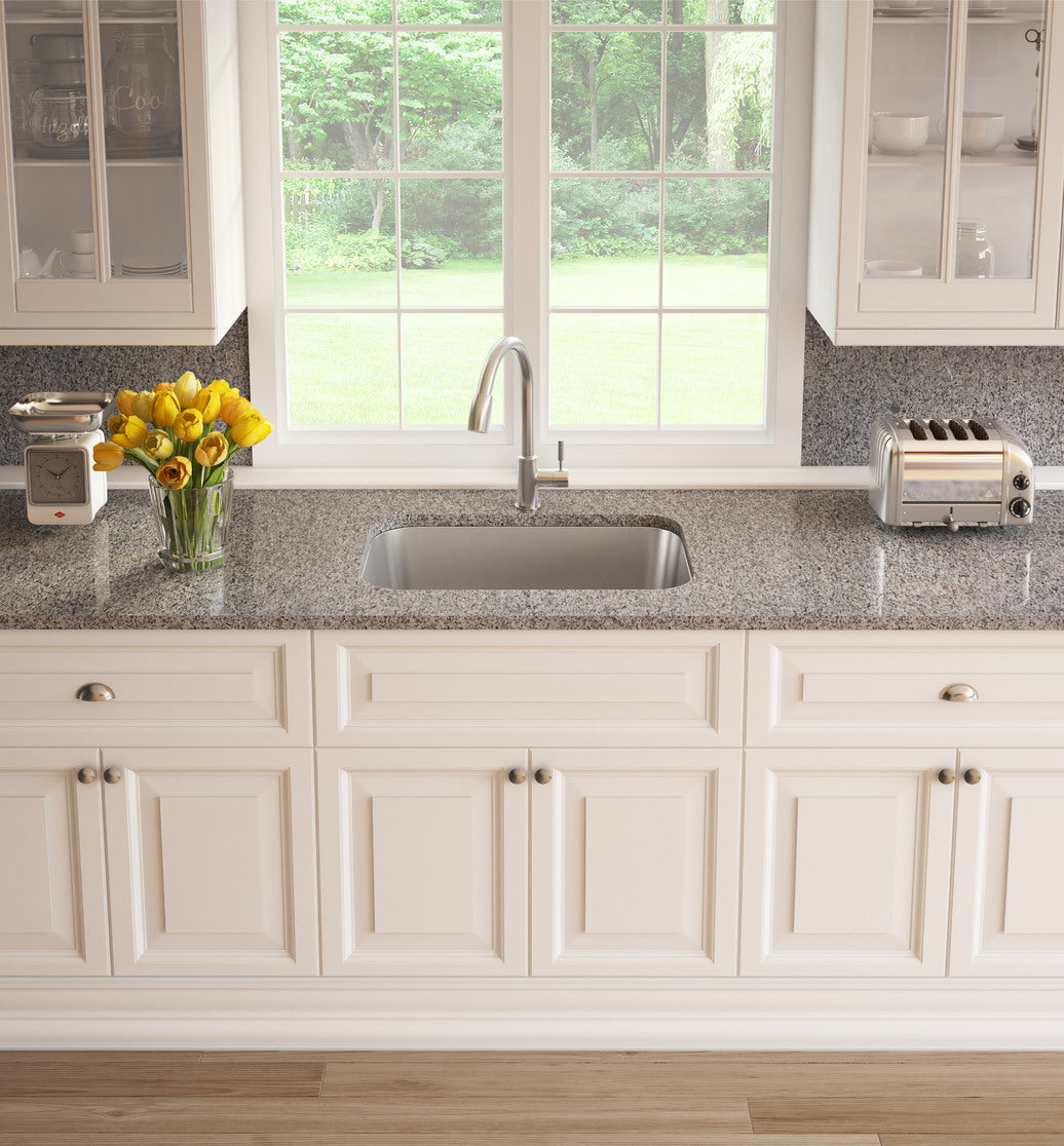 brushed stainless steel sink