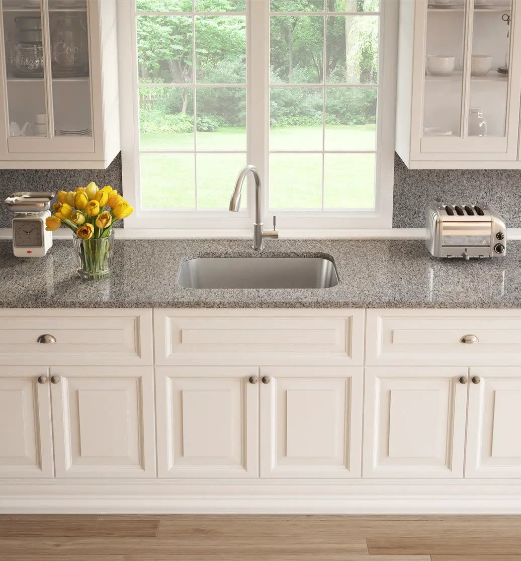 brushed stainless steel sink
