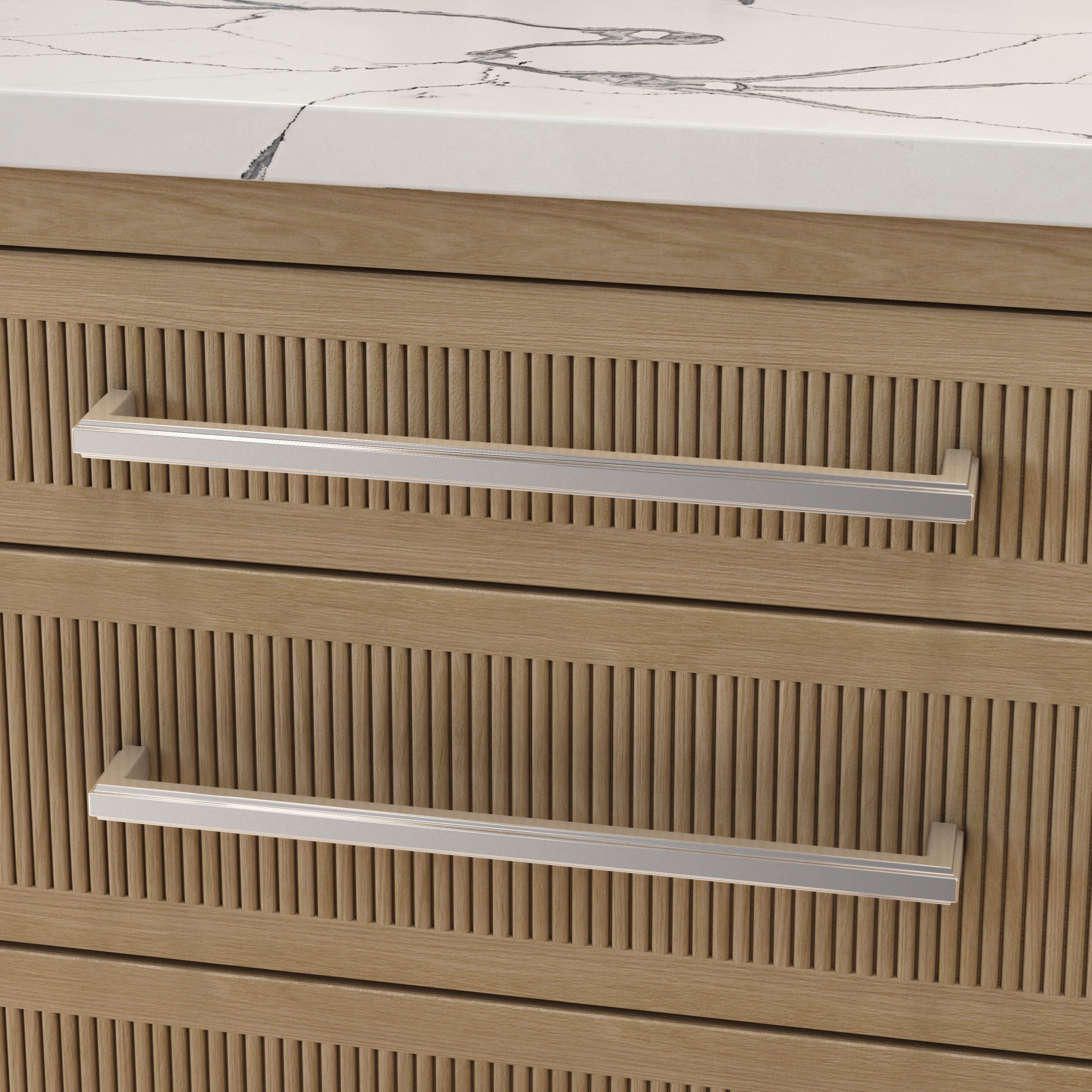 polished nickel pull