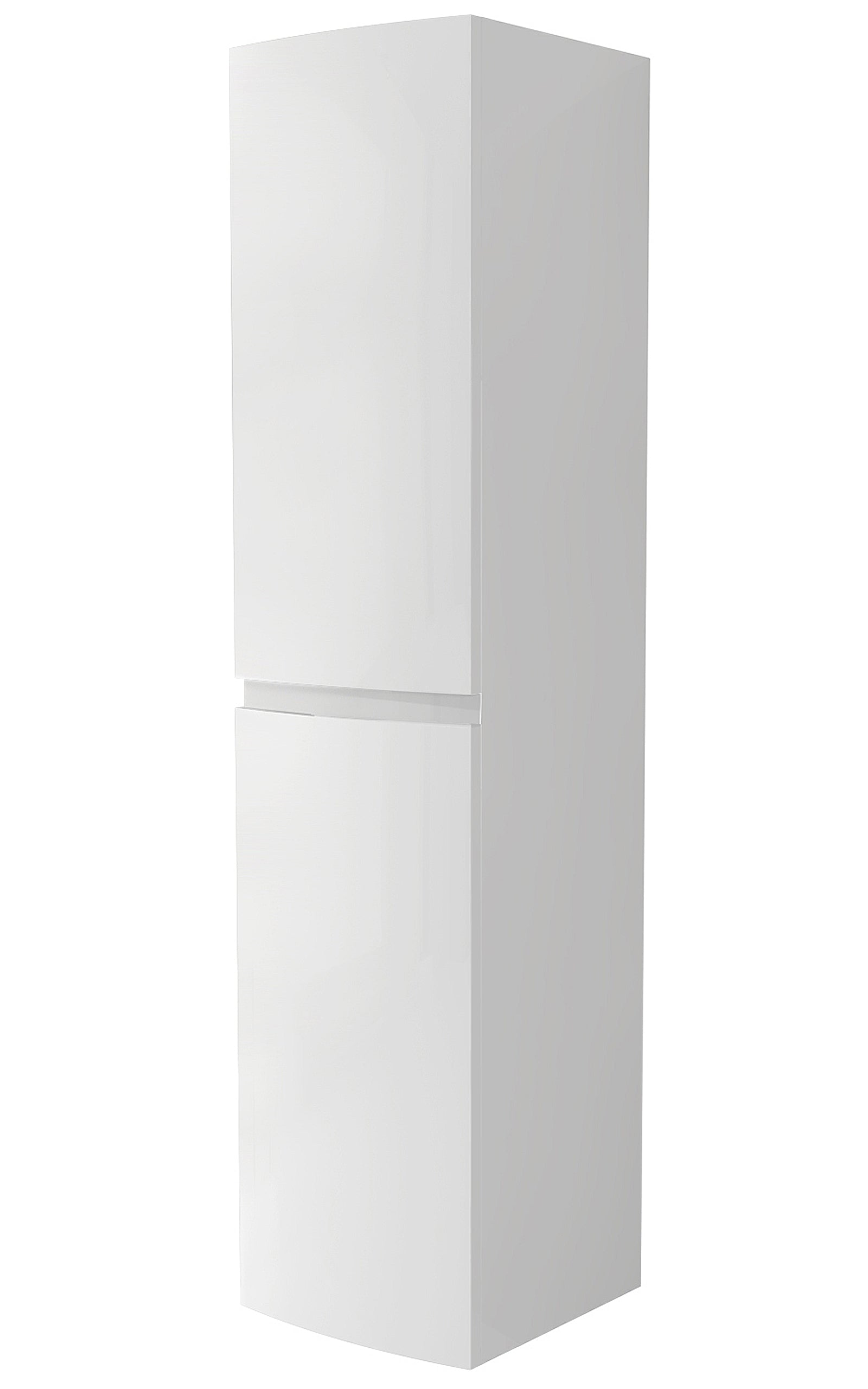 white gloss linen cabinet