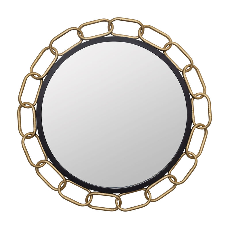 matte black/textured gold mirror