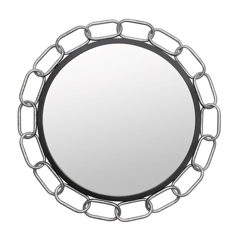 Varaluz Chains of Love 30-in Round Wall Mirror