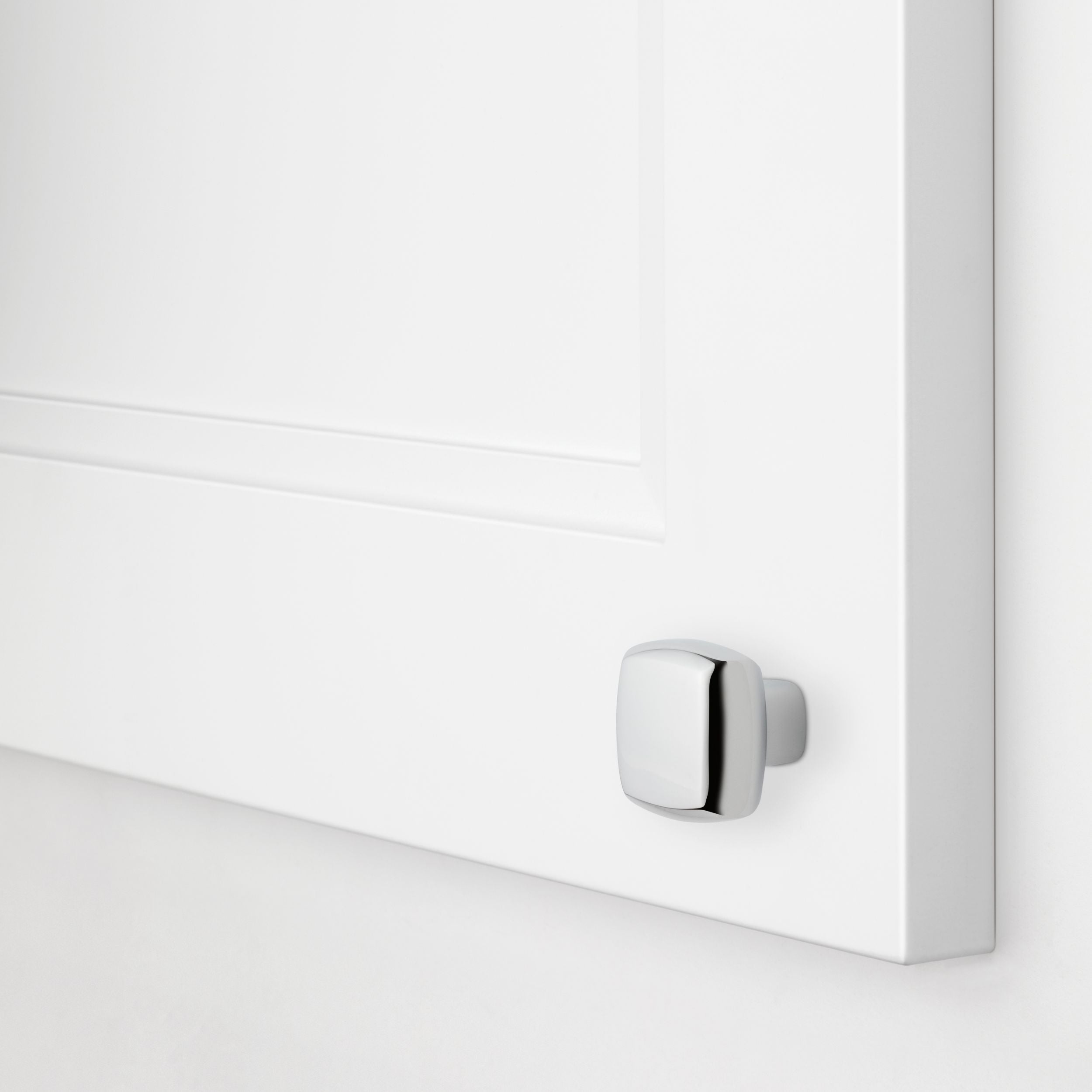 polished chrome knob