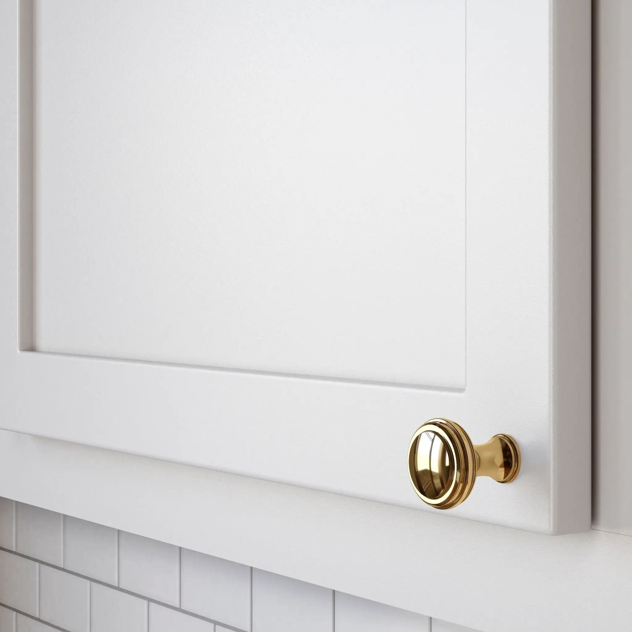 polished brass knob