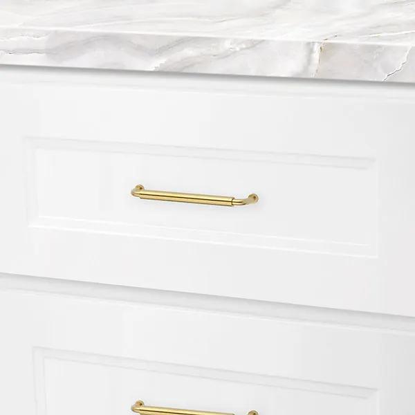 satin brass pull