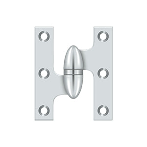 polished chrome hinge