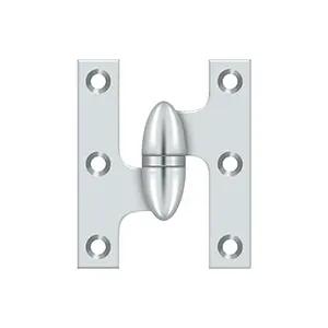 polished chrome hinge