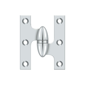 polished chrome hinge