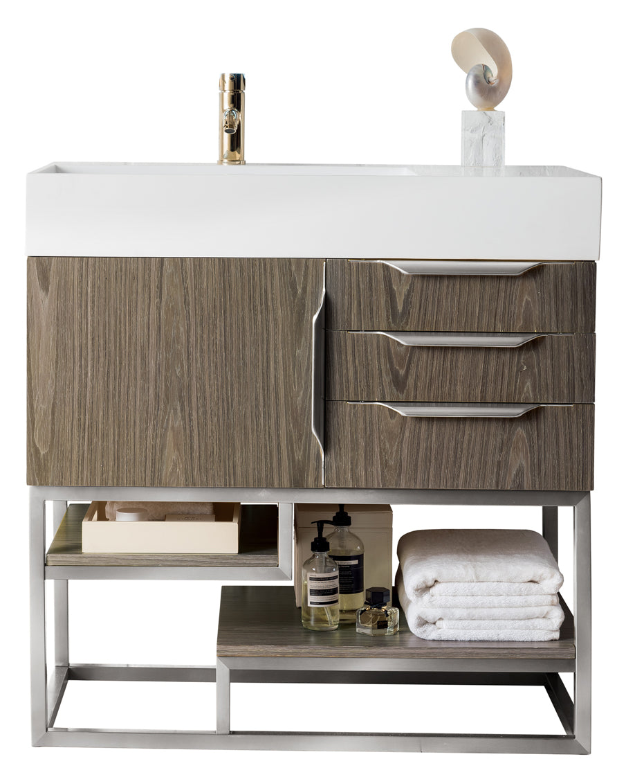 ash gray vanity